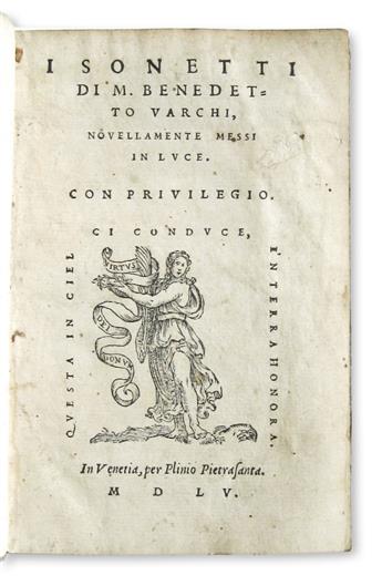 VARCHI, BENEDETTO. I Sonetti. 1555